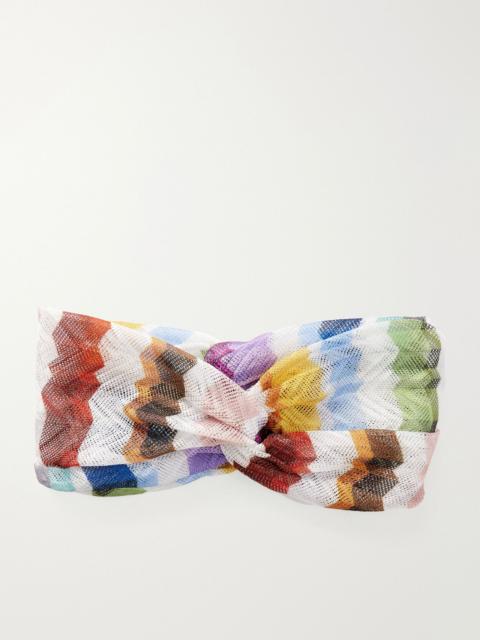 Missoni Striped crochet-knit headband Multi