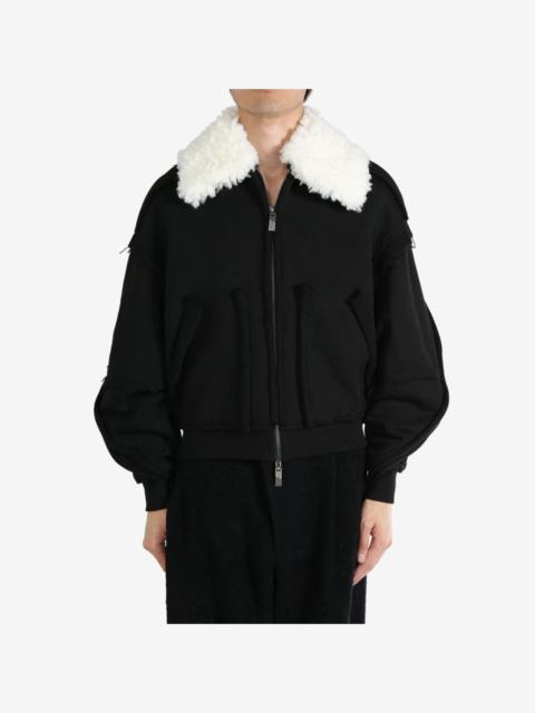 faux-fur collar jacket