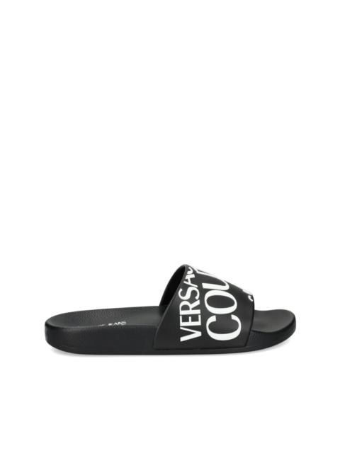 VERSACE JEANS COUTURE logo-printed slides