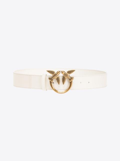 PINKO LOVE BIRDS HIGH LEATHER BELT 4CM