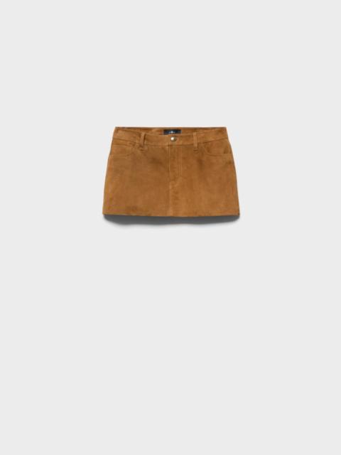 7 For All Mankind CHERRY MINI SKIRT in Suede