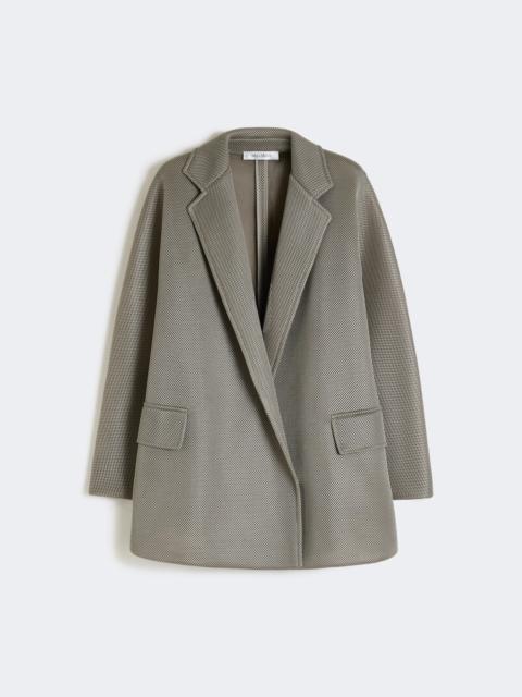 Max Mara SHOCK Oversized coat in jersey mesh - MEDIUM GREY