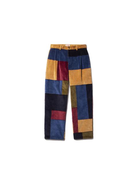 Noah Noah x Baracuta Double-Pleat Patchwork Corduroy Trousers Navy/Multi
