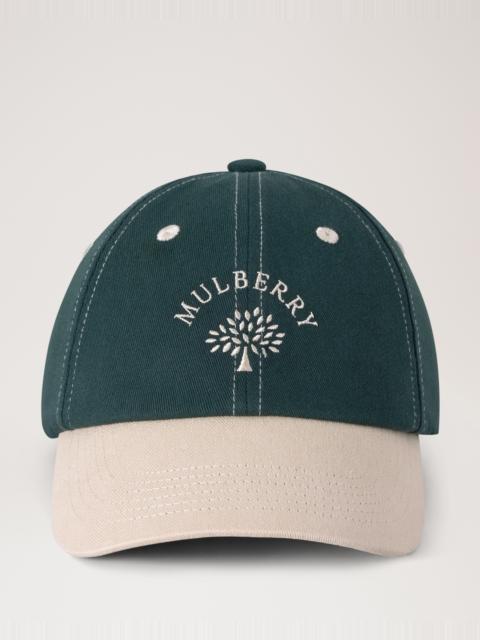 Mulberry Mulberry Tree Baseball Cap - Colour Block Mulberry Green & Ecru Cotton