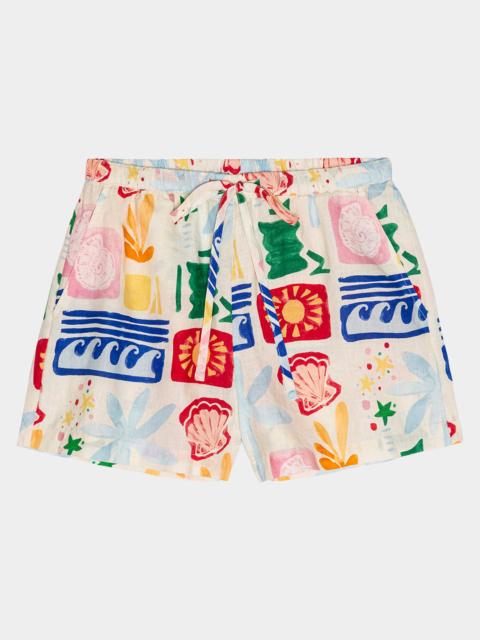 Rails Jenner Linen Drawstring Shorts