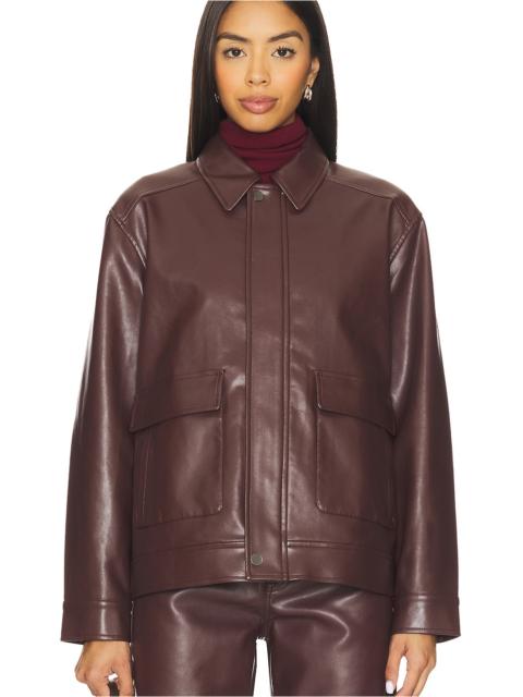 PISTOLA Valerie Faux Leather Bomber Jacket