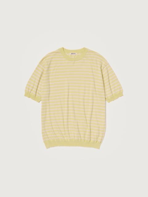 AURALEE HIGH GAUGE COTTON KNIT TEE