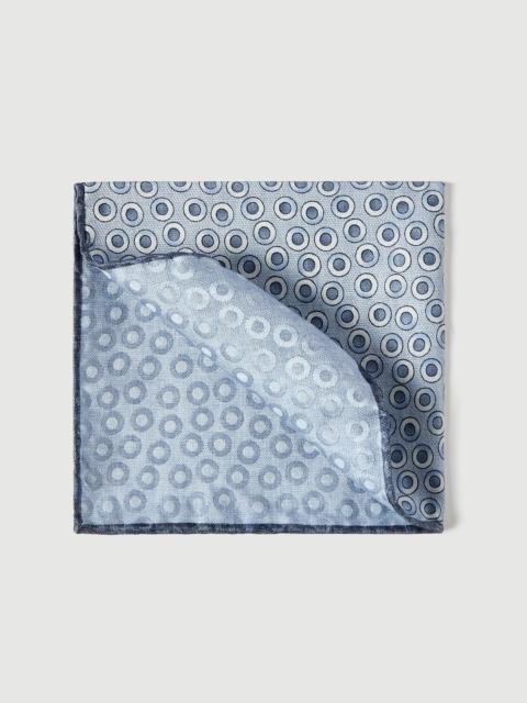 Brunello Cucinelli Spotted pattern silk pocket square