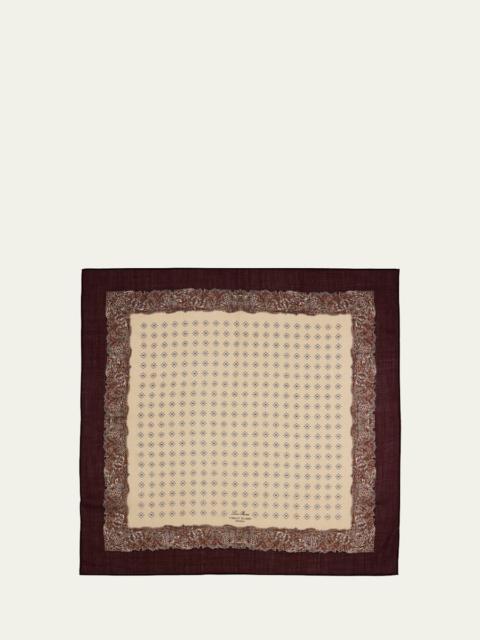 Loro Piana Men's Cornice di Cardi Wool Foulard