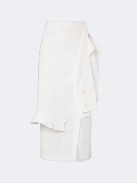 RÓHE Asymmetric cotton-blend midi skirt