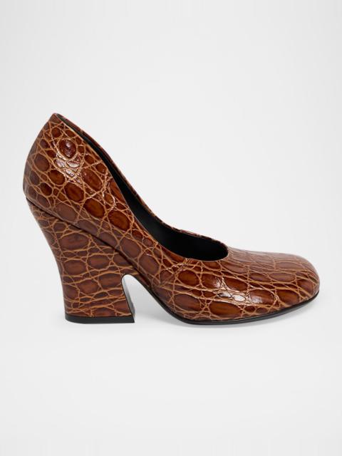 Dries Van Noten Embossed Leather Pumps