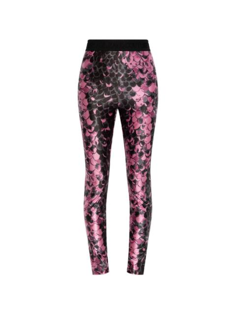 VERSACE JEANS COUTURE print-detail leggings