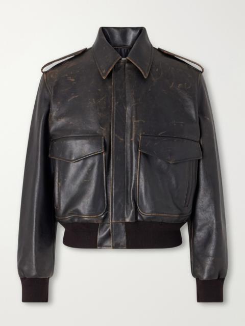 Jil Sander Leather Aviator Jacket