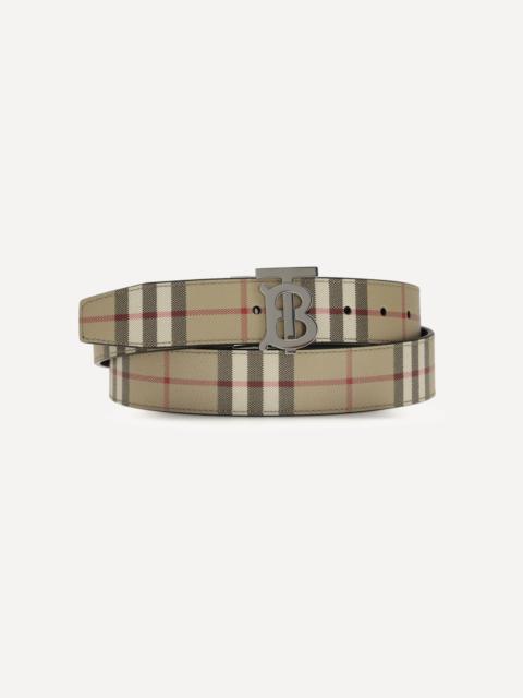 Burberry TB reversible Check Belt