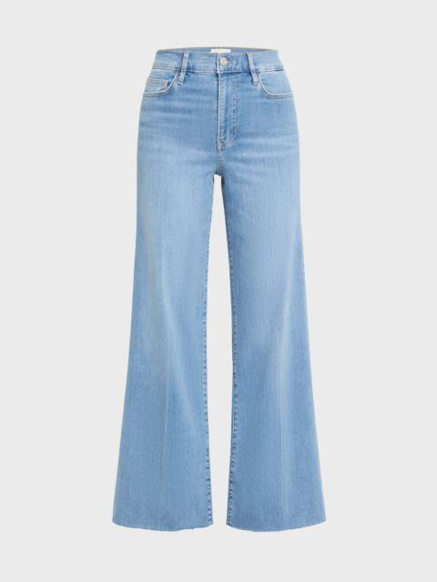 Le Slim Palazzo Raw Fray Jeans