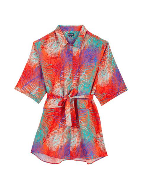 Vilebrequin Women Linen saharian Shirt Dress Plumes