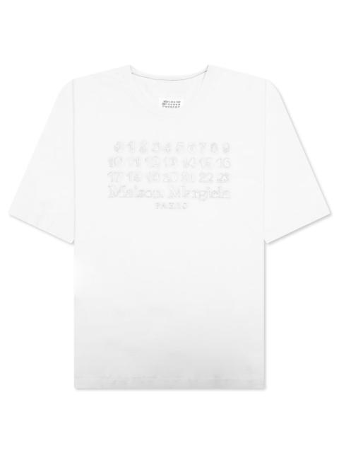 Maison Margiela EMBROIDERED LOGO T-SHIRT - ECRU