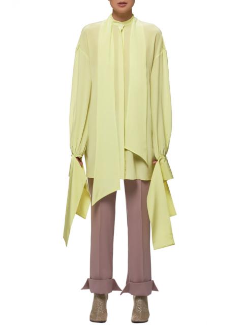 rokh Draped Cuff Blouse