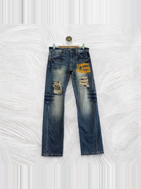 Other brands Hysteric Glamour × If Six Was Nine - DISTRESSED PLAYCHESS STRIPED EMBROIDERY MUDDY WASH DENIM