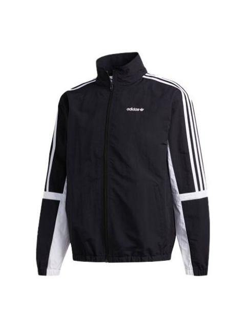 adidas originals GLOBE TT Stand-up Collar Sports Coat Male Black GD2089