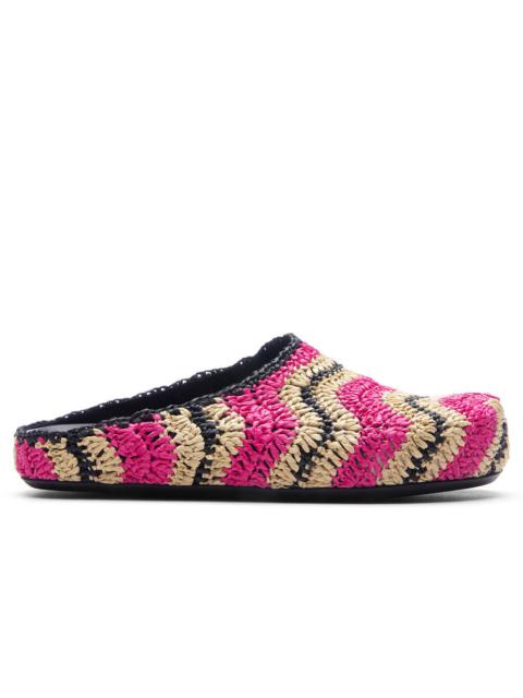 Marni MARNI X NO VACANCY INN SABOT - FUCHSIA/NATURAL