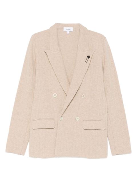 LARDINI double-breasted textured jacket