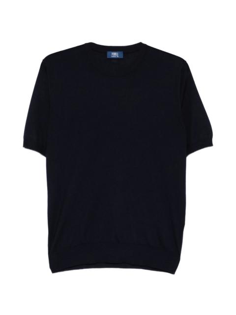 FEDELI Fedeli Short-sleeve Crewneck Knitted Top