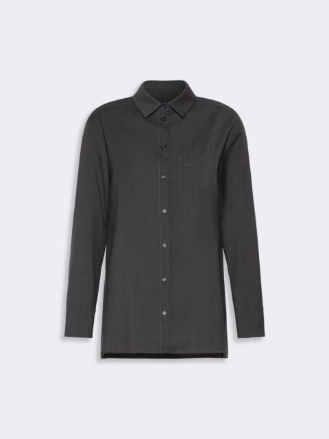 'S Max Mara OPERA Basic woollen cloth shirt - DARK GREY