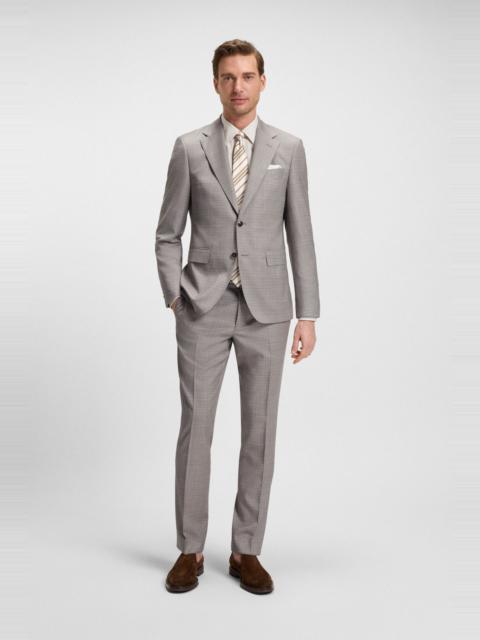 BOSS REGULAR-FIT SUIT IN CHECKED WOOL