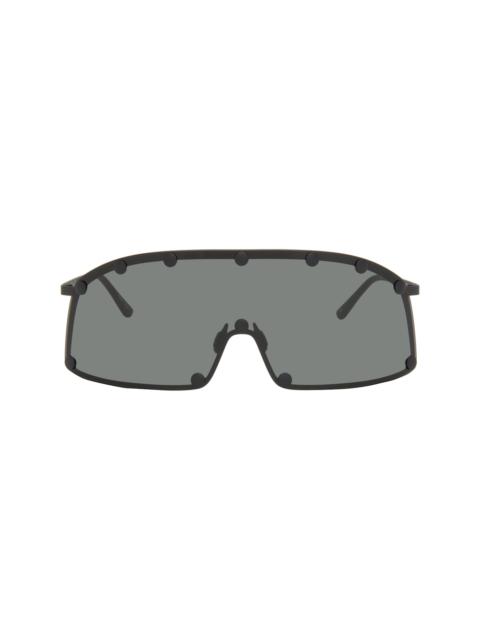 Rick Owens Black Hollywood Shielding Sunglasses