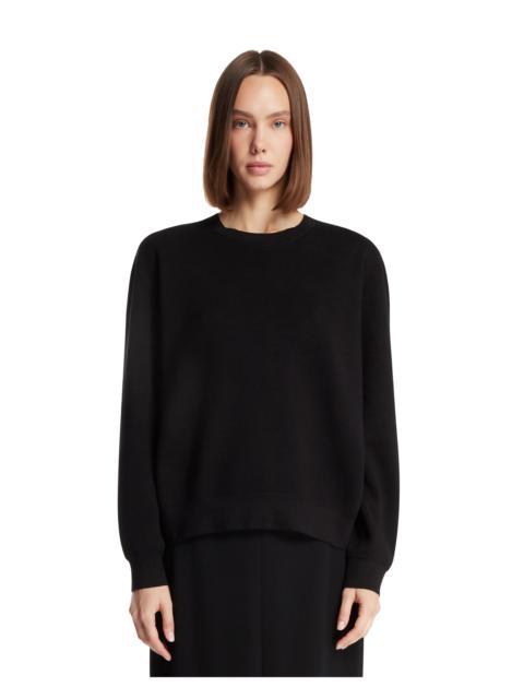 The Row Black Cotton and Silk Sweater