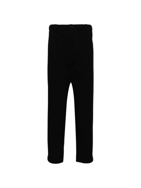 straight-leg cotton trousers