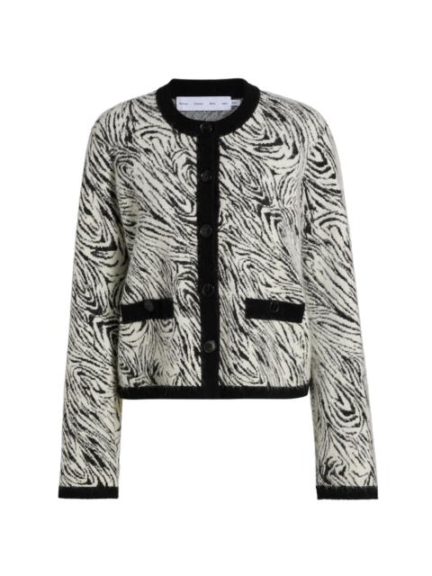 Proenza Schouler Women's Amina Jacquard Jacket - Black White Zebra
