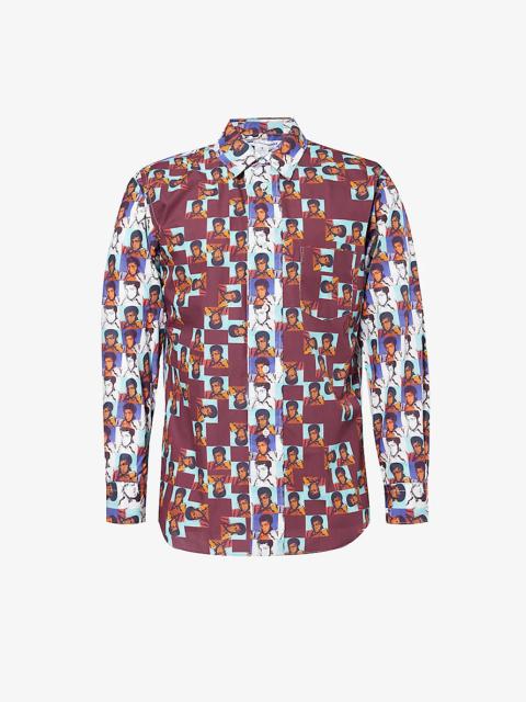 Muhammad Ali graphic-print cotton-poplin shirt
