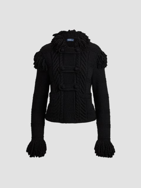 Polo Ralph Lauren Women's Cable-Knit Wool Cardigan - Black