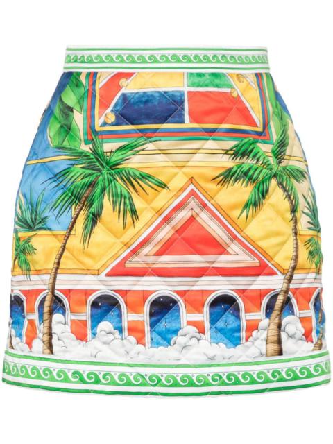 CASABLANCA Triomphe D'Orange quilted mini skirt