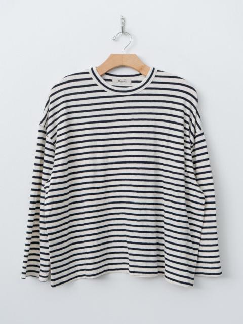 ICHI Antiquités Stripe Pullover Tee - White/Navy