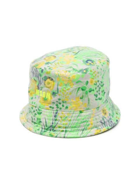 MSGM floral print bucket hat