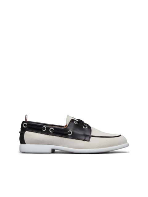 Thom Browne piping-detail boat shoes