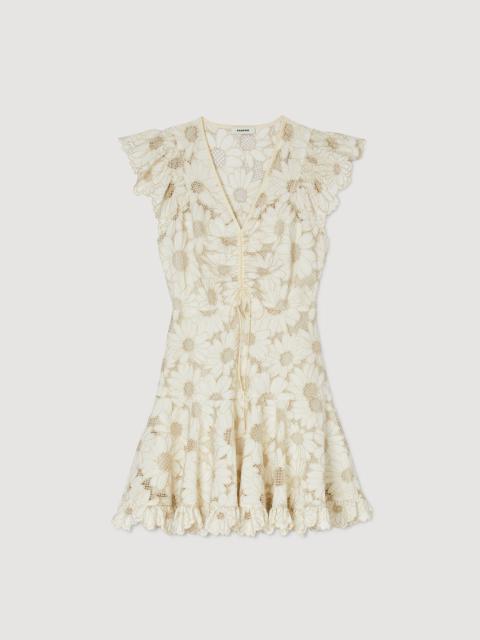 DAISY GUIPURE SHORT DRESS