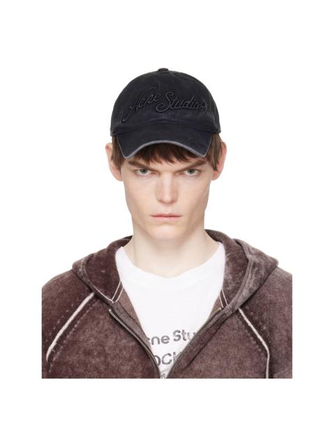 Acne Studios Black Embroidered Logo Cap