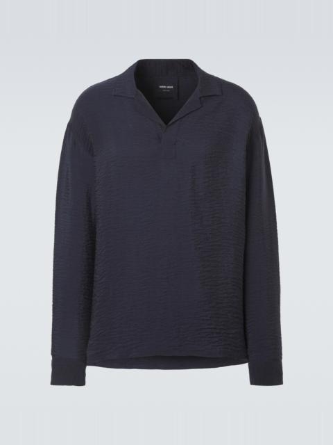 GIORGIO ARMANI Seersucker polo shirt