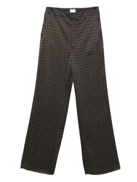 パンツ SAINT LAURENT SATIN PANTS WITH MEDALLION PATTERN SAINT LAURENT SATIN PANTS WITH MEDALLION PATTERN