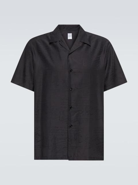 Silk and cotton bowling shirt