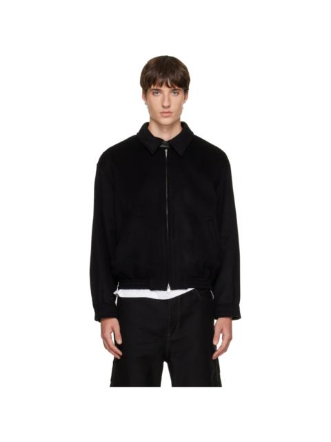 Tonywack Black Wool & Silk Blouson Jacket