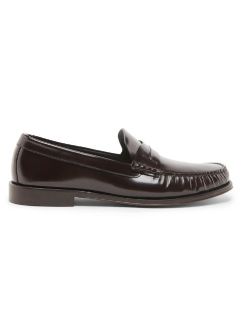TOM FORD Men's Burnished Leather Penny Loafers - Brown