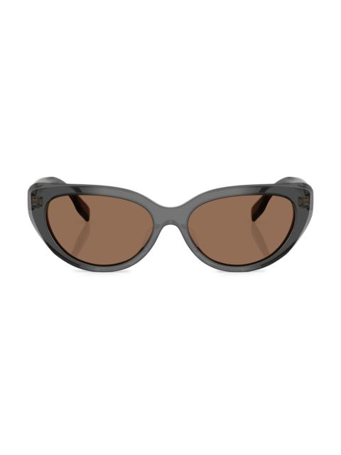 TORY BURCH Women's 55MM Cat-Eye Sunglasses - Black Brown