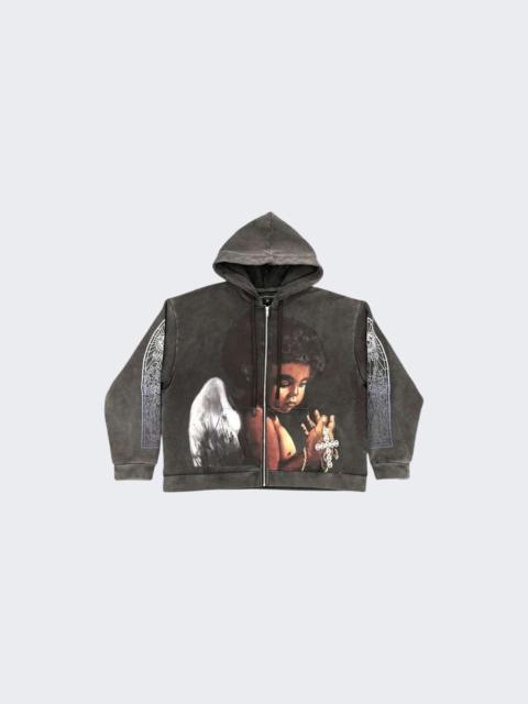 WHO DECIDES WAR Sacred Being Zip Up Coal