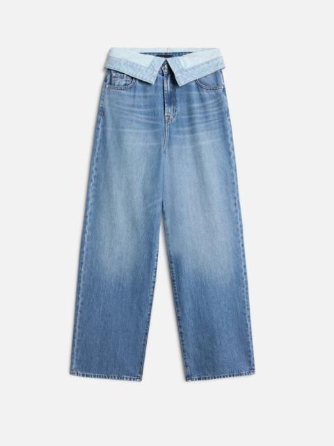 7 For All Mankind SLOUCHY WIDE LEG in MANKIND Light Shadow