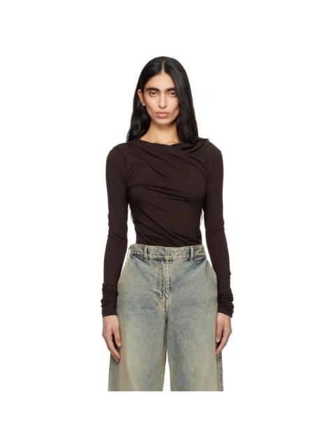entire studios Brown Drape Top
